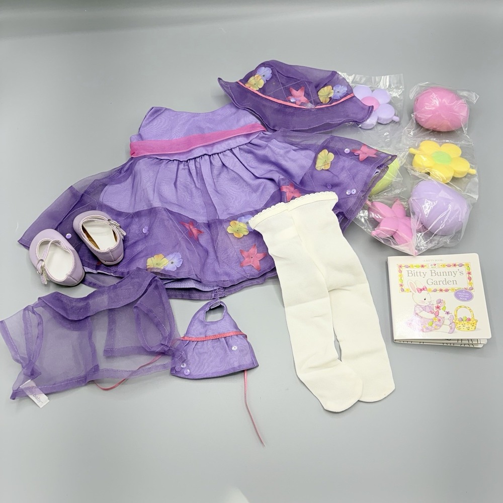 American Girl Bitty Baby Spring Blossom Outfit Set w/Book Toys Retired